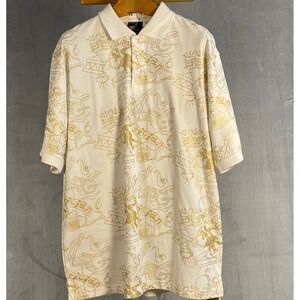 King Hippo 2XL Polo Shirt Short Sleeve All-Over-Print Musical Instruments